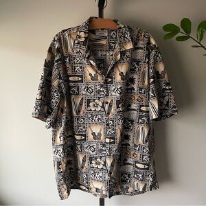 Vintage Hawaii Pacific Legend Button Down Shirt Tiki Hawaiian Mens Size 2XL